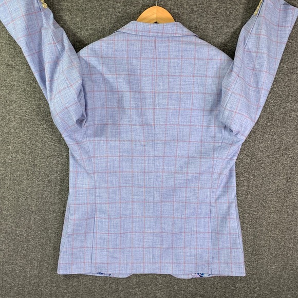 Tailorbyrd Blazer Jacket Men 42R Windowpane Sport Coat Floral Lined NEW - Picture 11 of 16